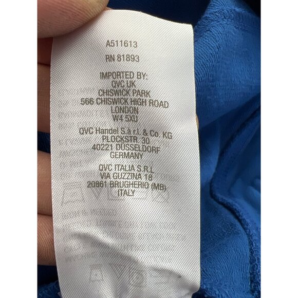 Joan Rivers French Terry Short Sleeve Hoodie XXS Bright Blue Cotton Blend NEW - Picture 6 of 7